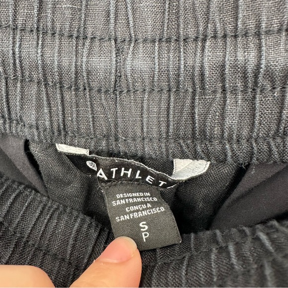 Athleta Black Retreat Linen High Rise Wide Leg Pants Small - Picture 4 of 7